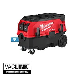 Milwaukee 0888-22HD M18 FUEL™ 9 Gallon Dual Battery Dust Extractor w/ PACKOUT™ Compatibility and VACLINK™ Kit