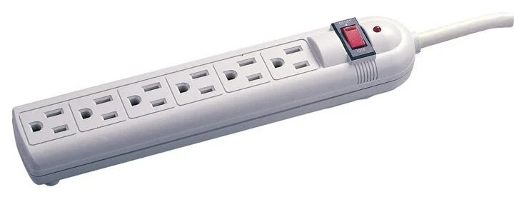 Voltec 11-00225 6 Outlet Power Strip With Surge Protection, 4ft 14/3 SJT Power Cord, 750 Joules