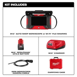 Milwaukee 3151-21 M12™ Auto Shop Borescope w/ Wi-Fi® File Sharing