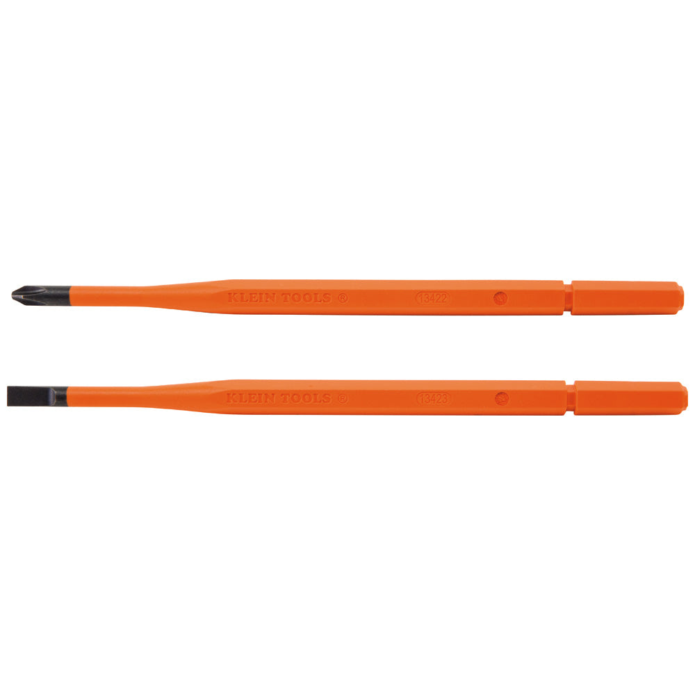 KLEIN 13156 Screwdriver Blades, Insulated Single-End, 2-Pack