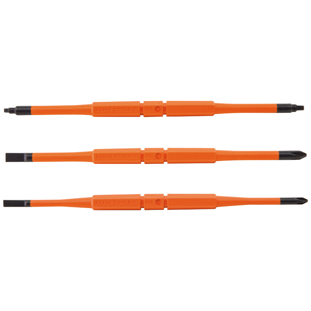 KLEIN 13157 Screwdriver Blades, Insulated Double-End, 3-Pack