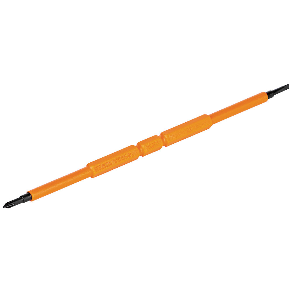 KLEIN 13157INSP Screwdriver Blades, Insulated Double-Ended Slotted, Phillips, 2-Pack
