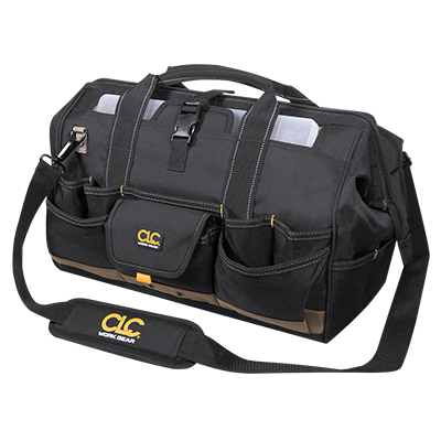 CLC 1535 18″ TOOL BAG W/ TOP-SIDE PLASTIC PARTS TRAY TRAY