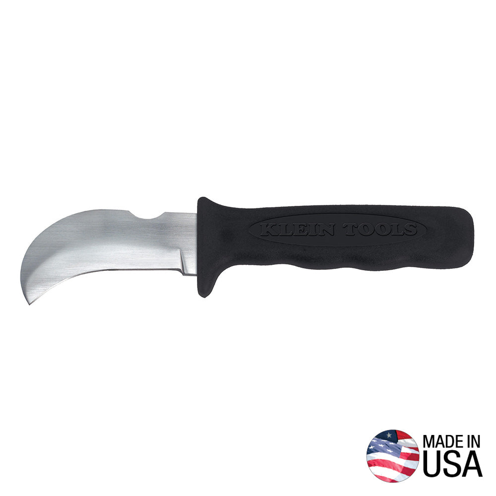 KLEIN 1570-3LR Lineman's Skinning Knife with Hook Blade and Notch