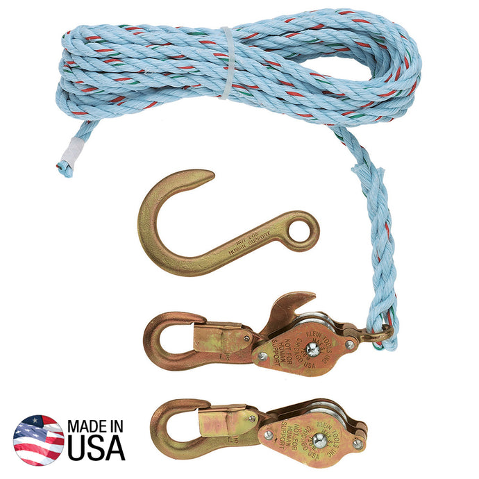 KLEIN 1802-30SR Block and Tackle Spliced to Cat. No. 268 Block
