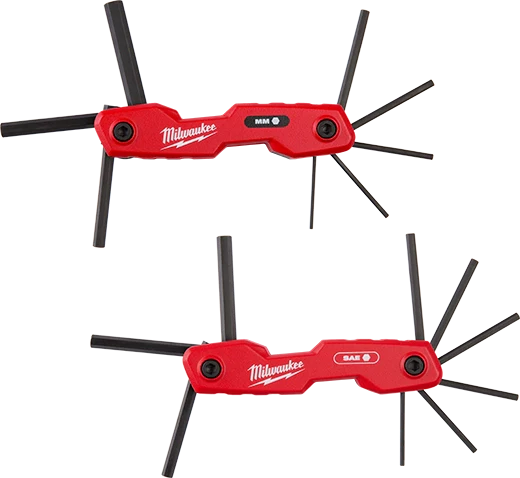 MILWAUKEE 48-22-2183 17PC FOLDING HEX KEYS - SAE/MET