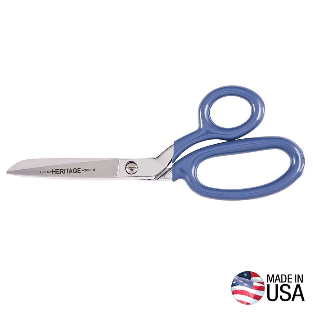 KLEIN 206LR Bent Trimmer, Large Ring, Blue Coating, 6-Inch