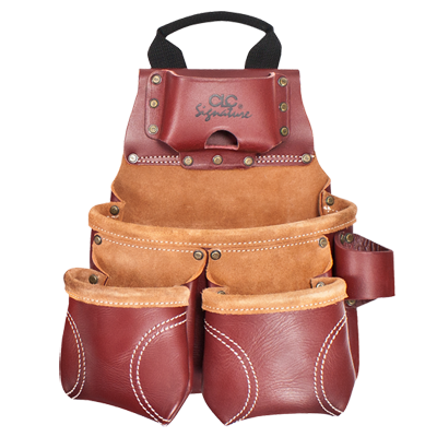 CLC 21428 10 Pocket Construction Worker's Heavy Duty Leather Nail & Tool Bag