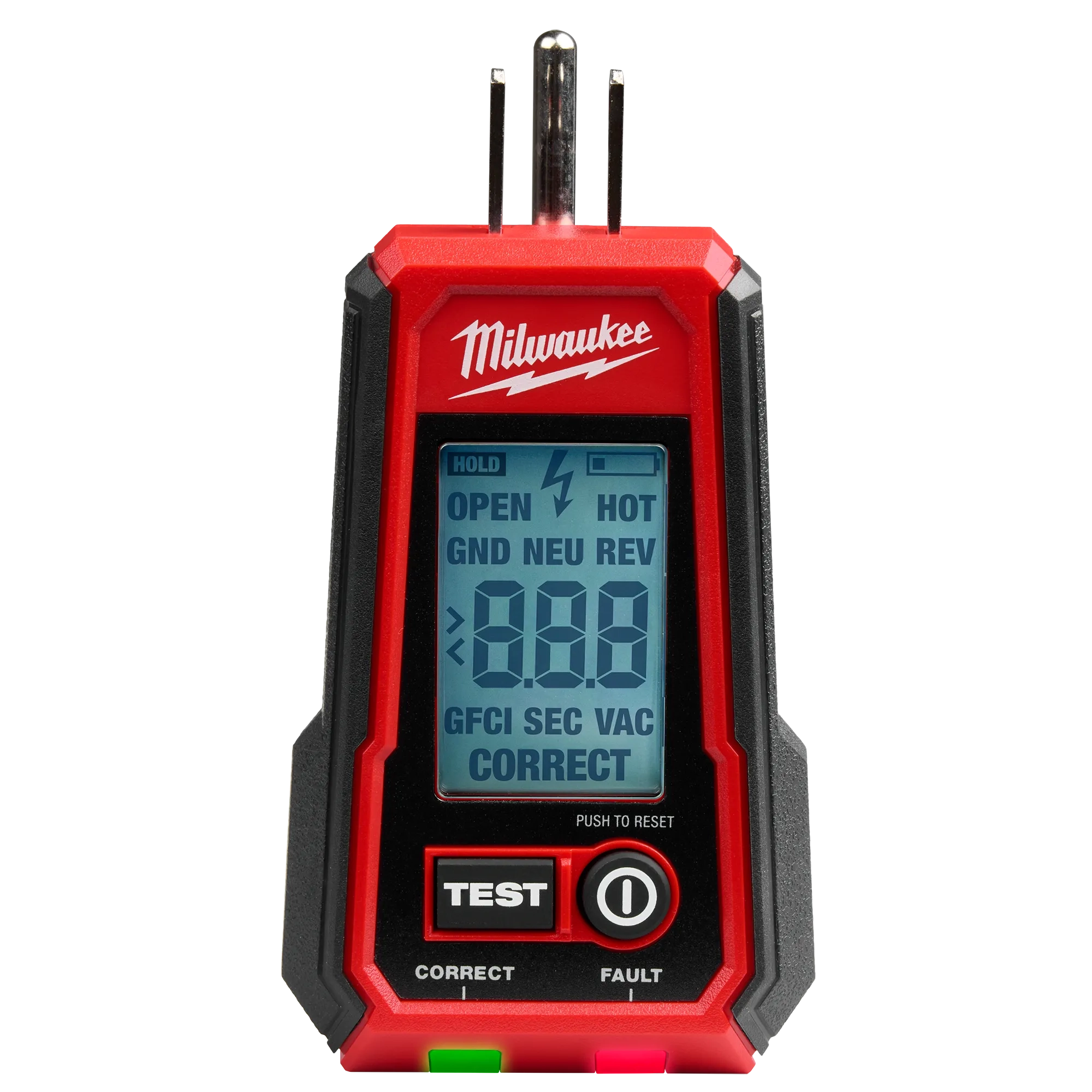 MILWAUKEE GFCI RECEPTACLE TESTER W/LCD 2224-20