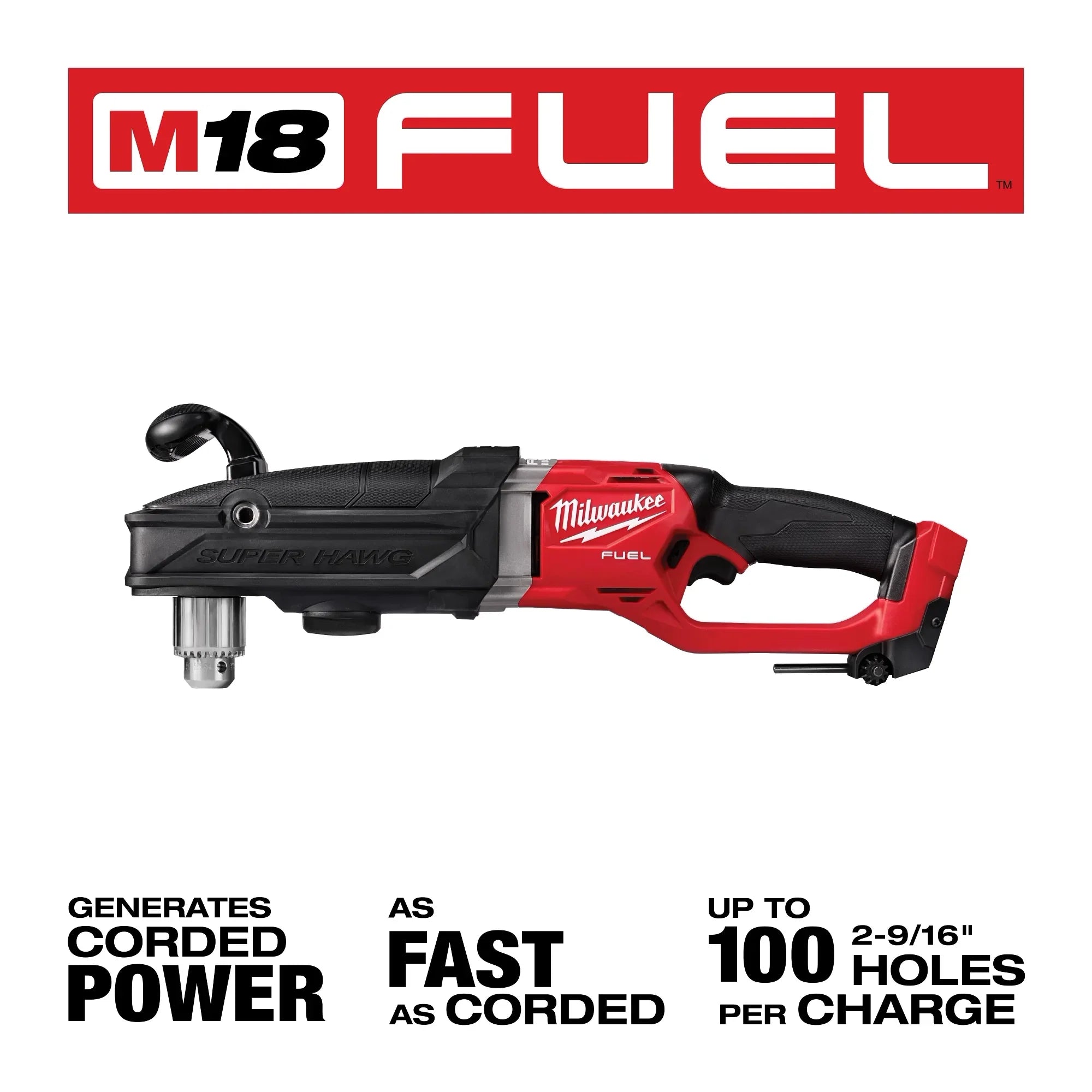 MILWAUKEE 2809-20 M18 FUEL SUPER HAWG 1/2