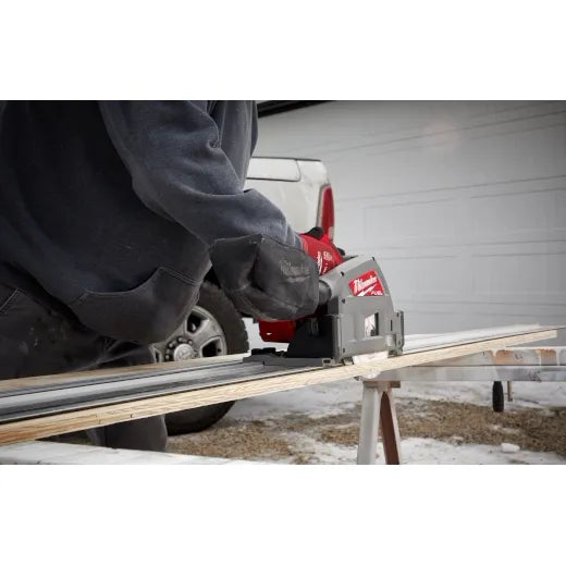 MILWAUKEE 2831-21 M18 FUEL 18V Lithium-Ion Brushless Cordless 6-1/2 in. Plunge Track Saw PACKOUT Kit with One 6.0 Ah Battery