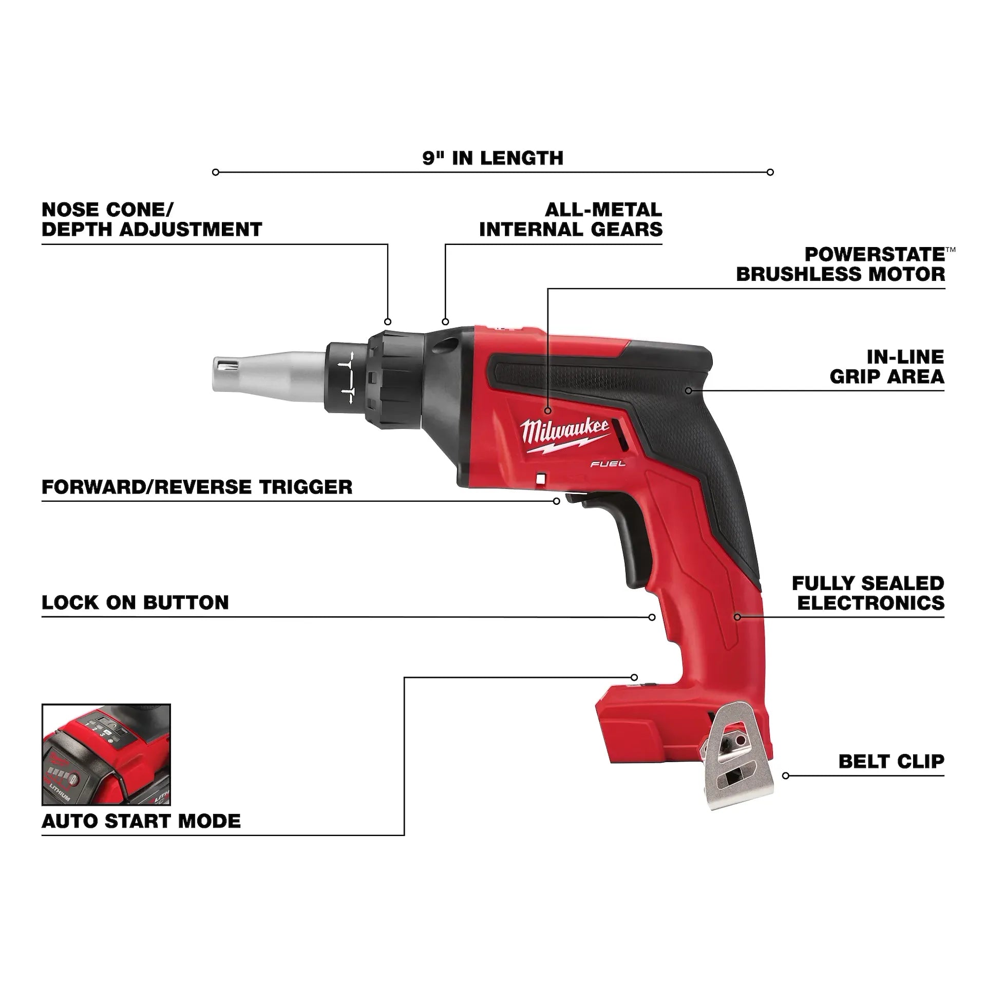 MILWAUKEE 2866-20 M18 FUEL DRYWALL SCREW GUN BARE