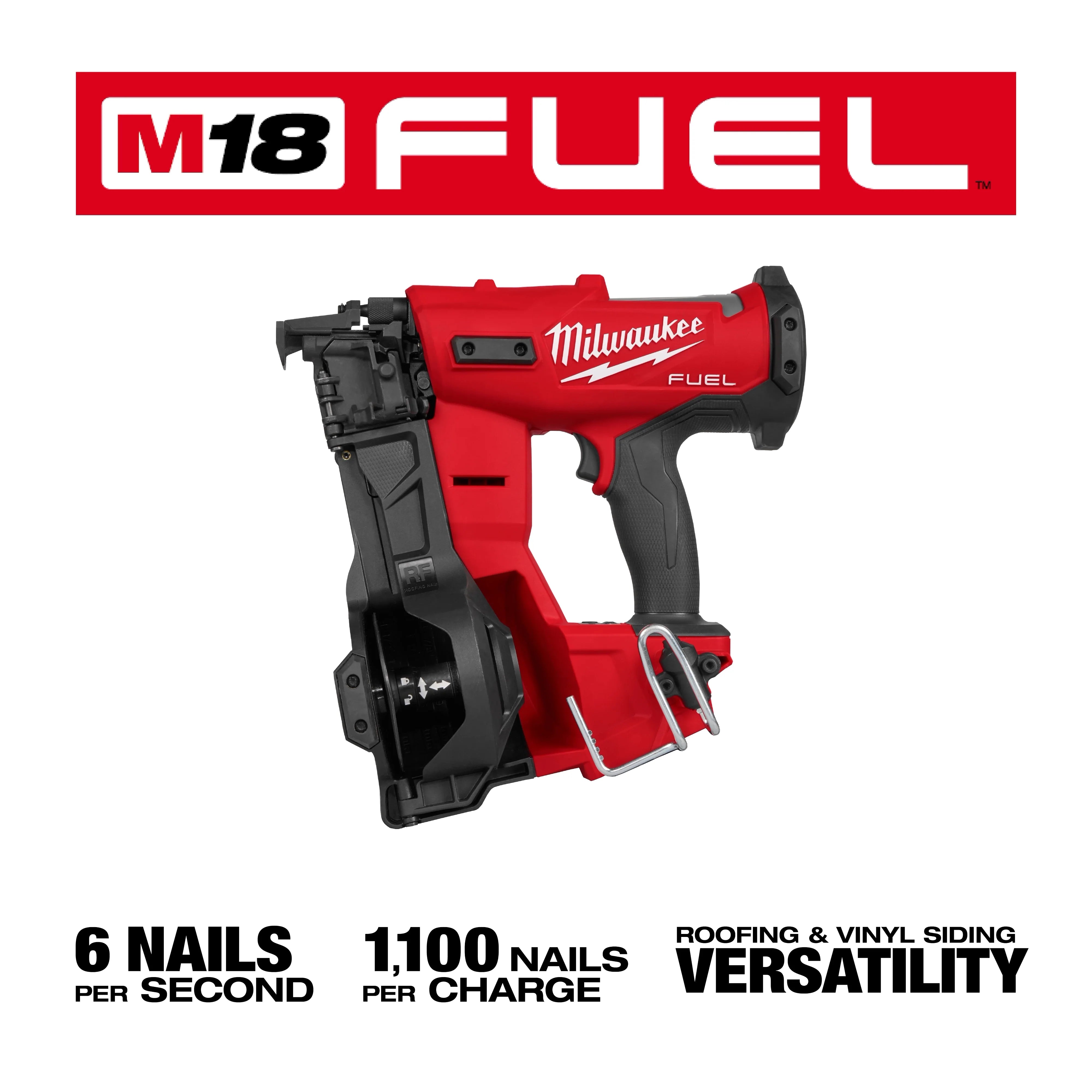 MILWAUKEE 2909-20 M18 FUEL COIL ROOFING NAILER BARE