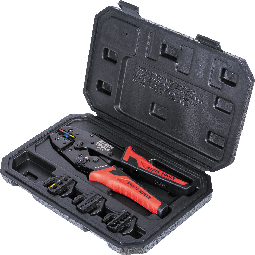 KLEIN 3000CRKIT Ratcheting Crimper Set, 10-22 AWG Terminals