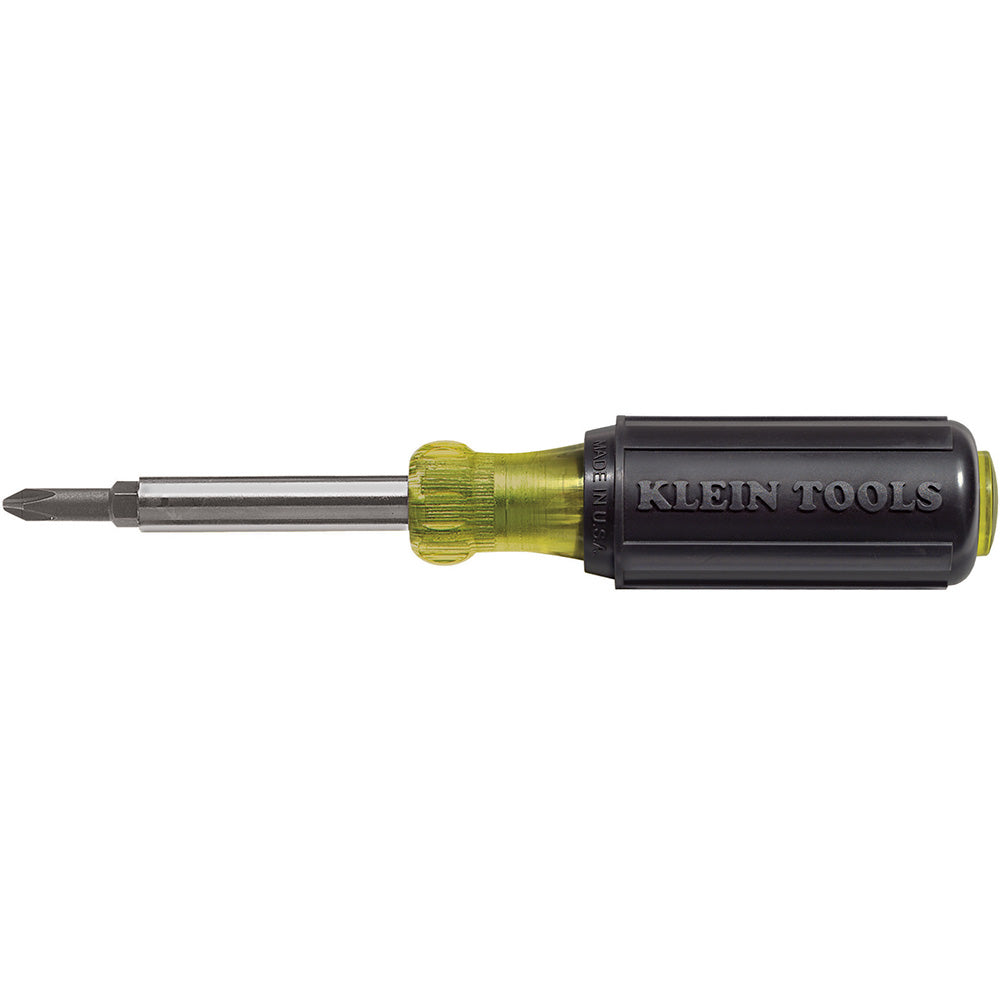 KLEIN 32476 Multi-Bit Screwdriver / Nut Driver, 5-in-1, Phillips, Slotted Bits