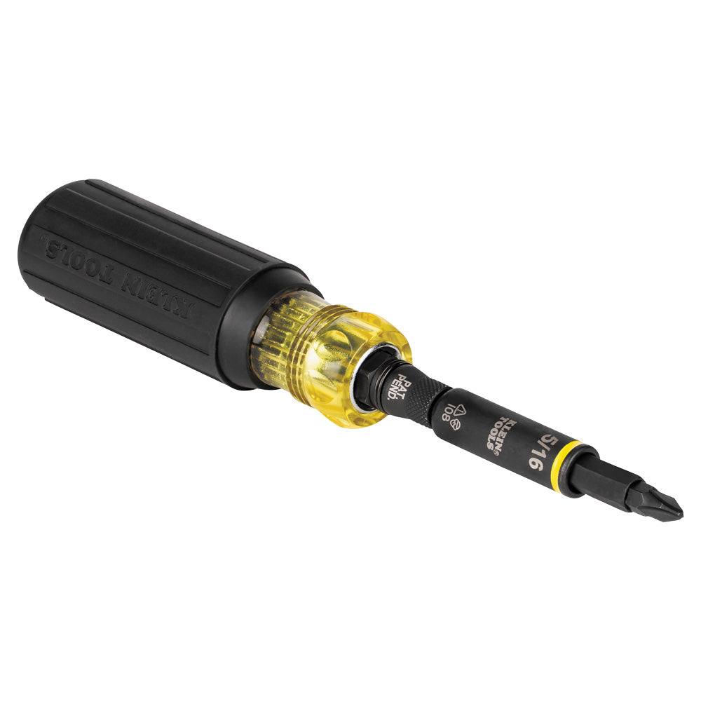 KLEIN 32500HD Impact Rated Multi-Bit Screwdriver / Nut Driver, 11-in-1