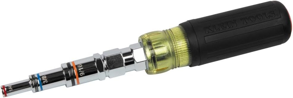 KLEIN 32809MAG 9-in-1 Pass Through SAE Multi-Nut Driver, Magnetic