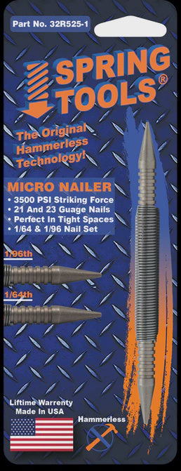 SPRING TOOLS 32R525 COMBO TOOL - PIN NAIL 1/96" & 1/64"