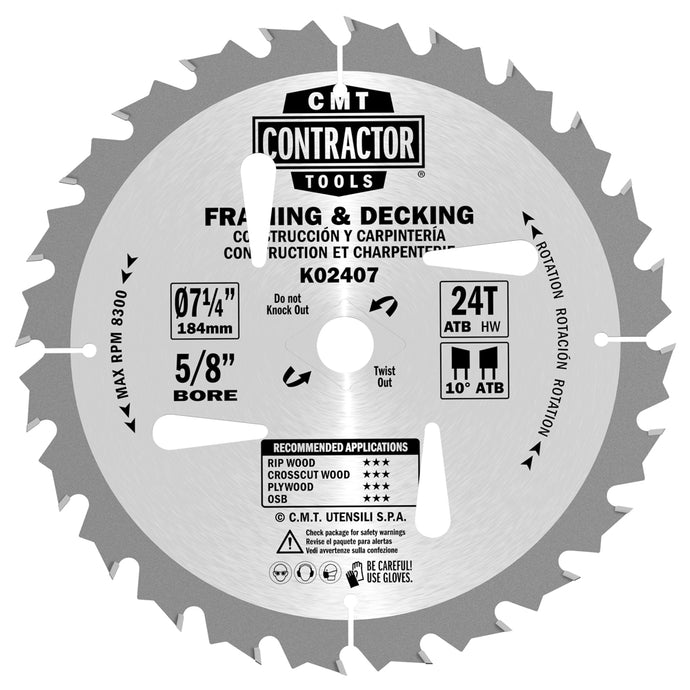 CMT ITK CONTRACTOR FRAMING/DECKING 7-1/4" (10-PCS. BULK MASTERPACK) K02407-X10