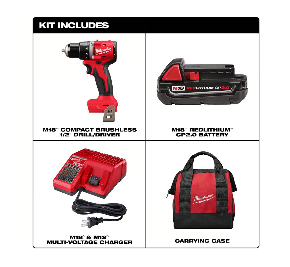 MILWAUKEE 3601-21P CPBL M18 DRILL DRIVER 1 BAT KIT