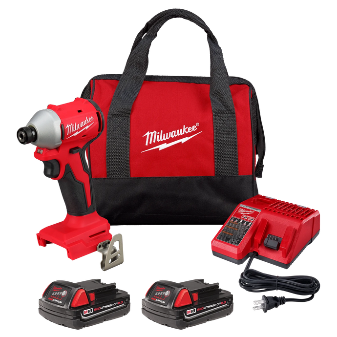 Milwaukee 3650-22CT M18™ Compact Brushless 1/4" Hex Impact Driver Kit