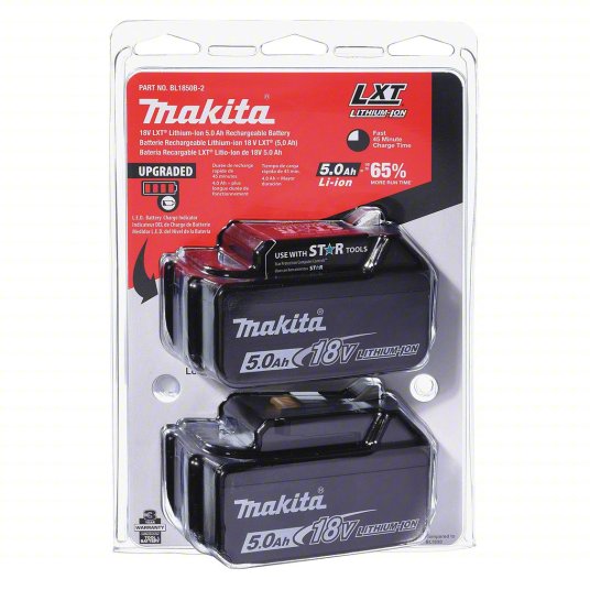 Makita BL1850B-2 18V LXT® Lithium‑Ion 5.0Ah Battery, 2/pk