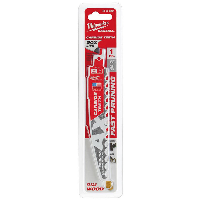 MILWAUKEE 48-00-5231 6" C-PRUNING SAWZALL BLADE 1PK