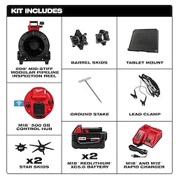 Milwaukee M18™ 200’ Mid-Stiff Modular Pipeline 3975-22