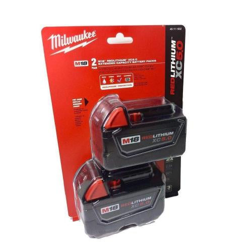 MILWAUKEE M18™ REDLITHIUM™ XC5.0 Extended Capacity Battery (Two Pack) 48-11-1852
