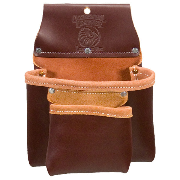 OCCIDENTAL LEATHER 5023B TWO POUCH LEATHER BAG