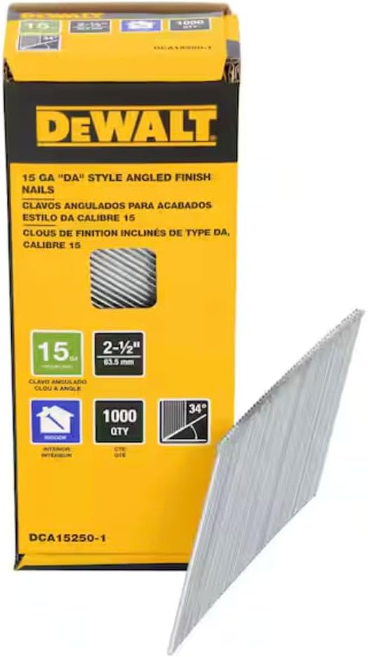 DeWalt DCA15250-1 15GA DA FINISH 2-1/2IN LONG 1K PK