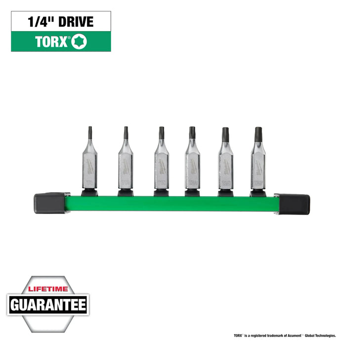 MILWAUKEE 48-22-9530 6PC 1/4" TORX BIT SOCKETS