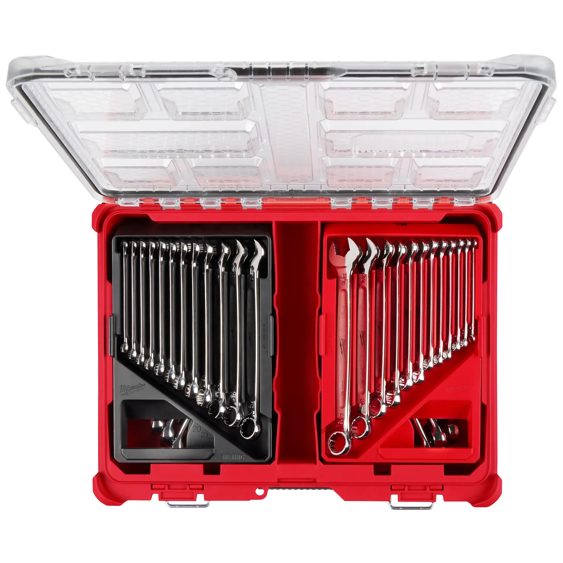 MILWAUKEE 48-22-9485 30PC COMBO WRENCHES MM & SAE W/PACKOUT ORGANIZER