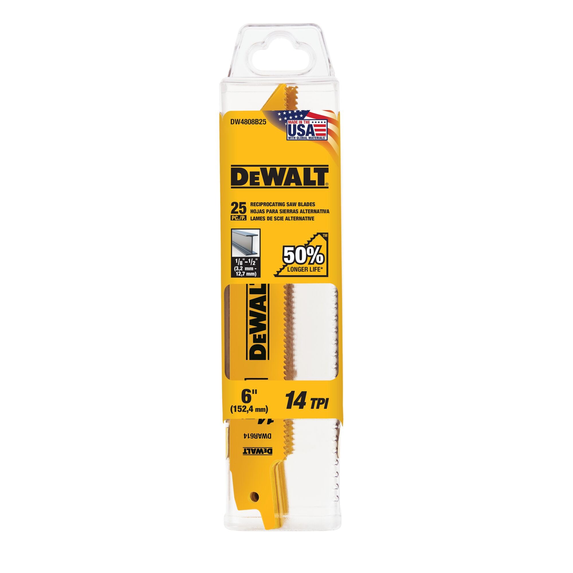 DeWalt DW4808-2 6IN 14TPI STGT BK BLD-2PK