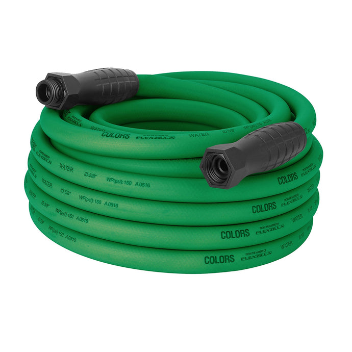 FLEXZILLA HFZC550GRS 5/8" X 50' COLOR SERIES GARDEN HOSE W/ SWIVEL FITTINGS - FOREST GREEN