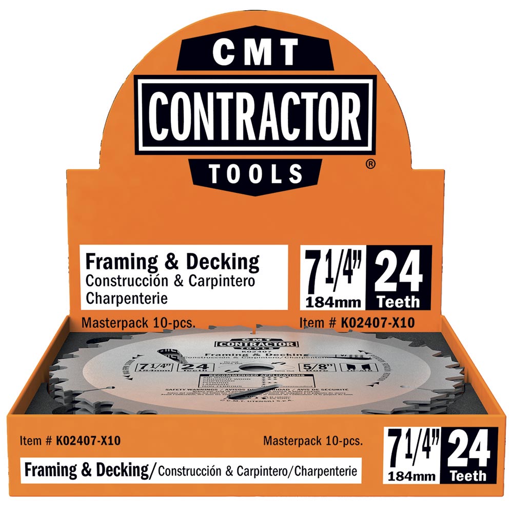 CMT K02407-X10 ITK CONTRACTOR FRAMING/DECKING 7-1/4