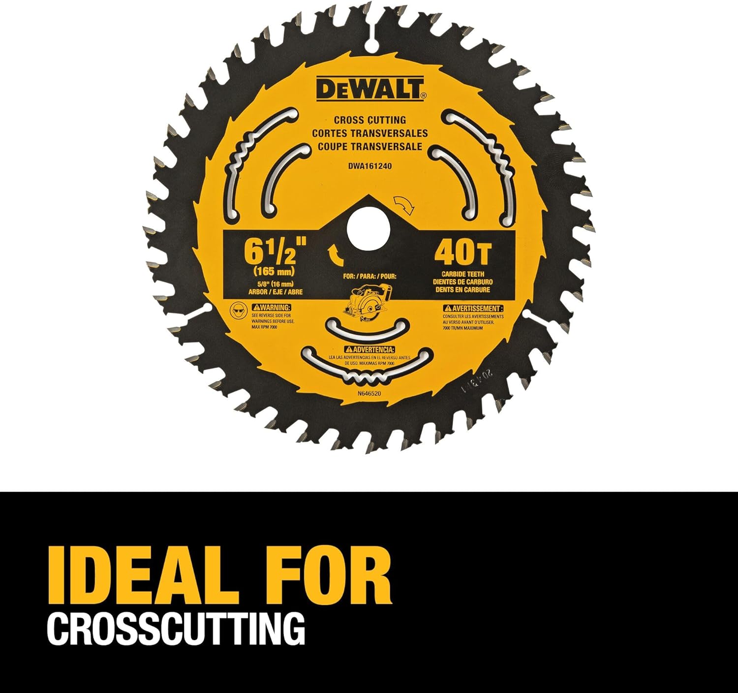 DeWalt DWA161240 6 1/2IN 40T BLISTER