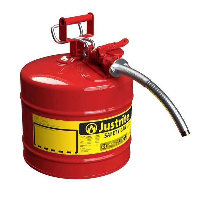 Justrite 7250130 5 Gal Red Type 2 gas can