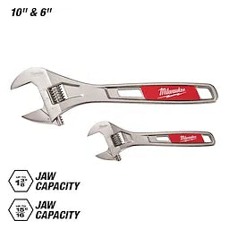 MILWAUKEE 48-22-7400 2PK 10" AND 6" ADJ WRENCH