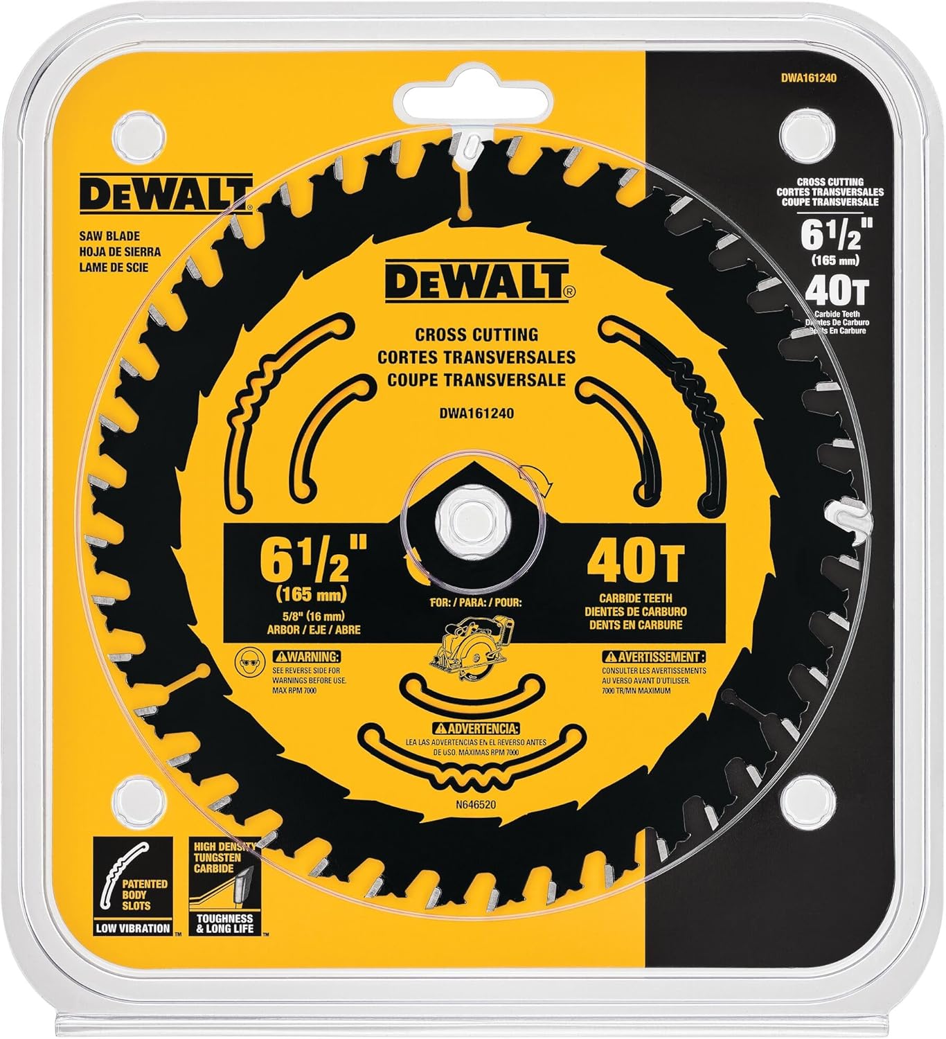 DeWalt DWA161240 6 1/2IN 40T BLISTER
