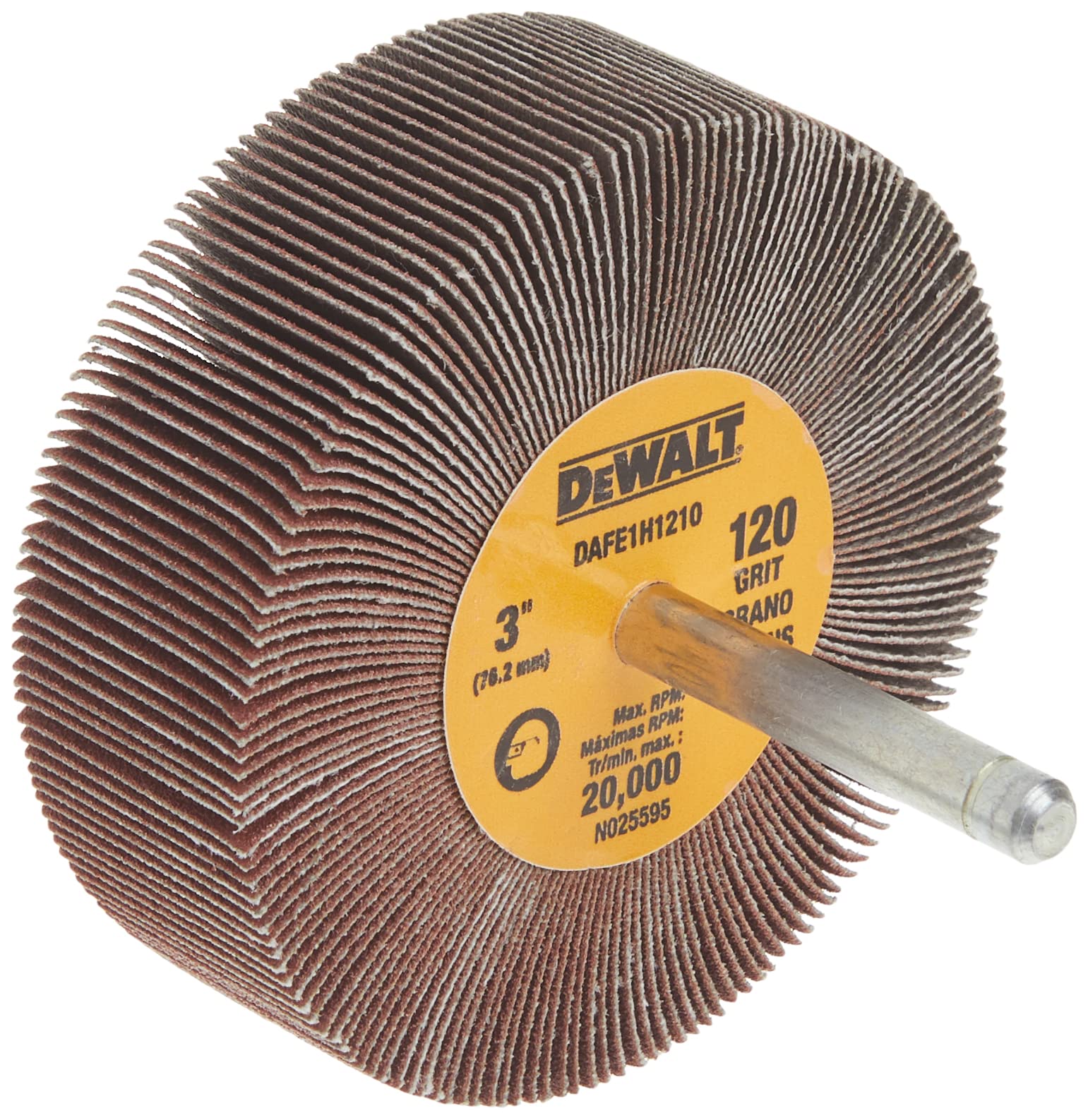 DeWalt DAFE1H1210 3IN X 1IN X 1/4IN HP 120G FLAP WHEEL