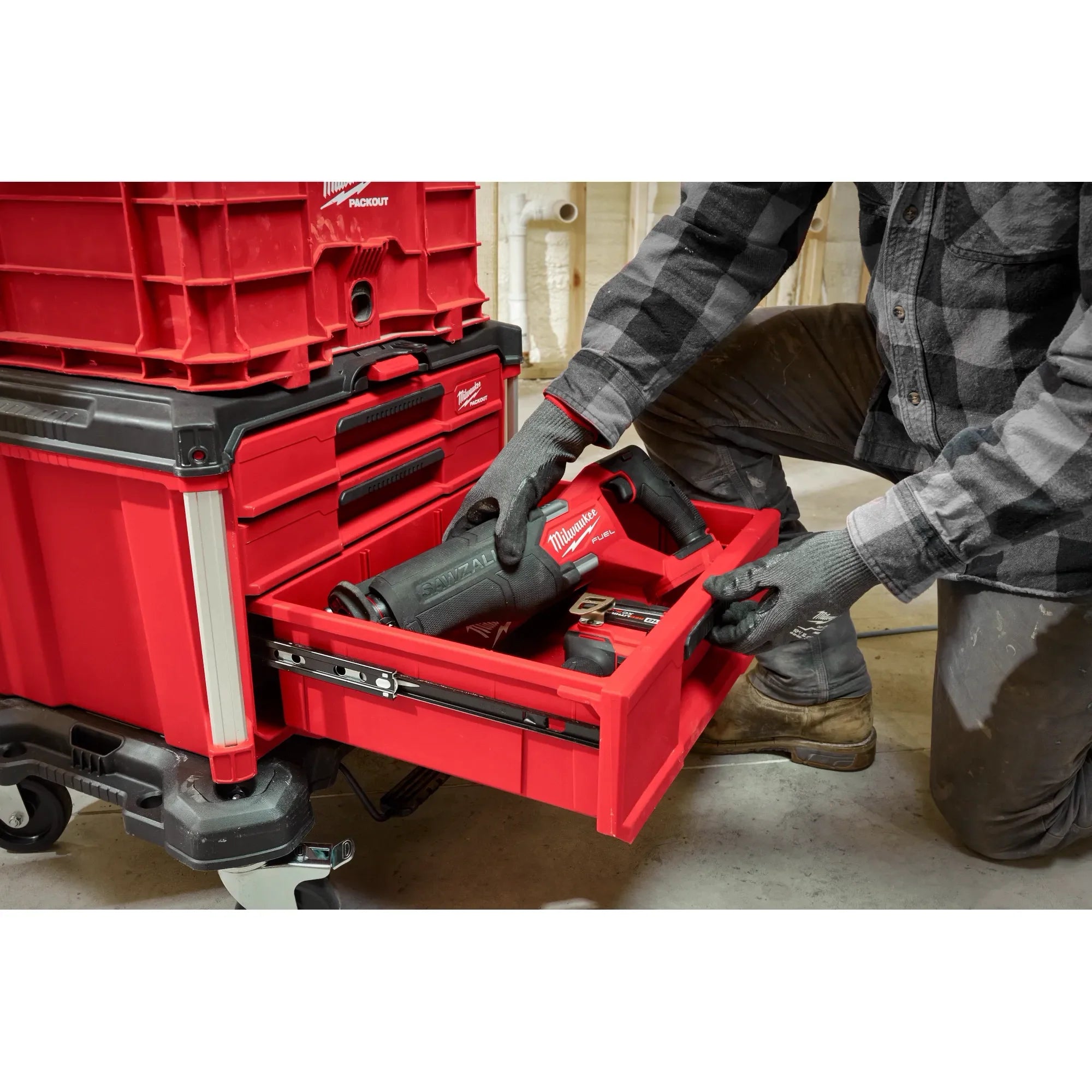 MILWAUKEE 48-22-8447 PACKOUT MULTI-DEPTH 3-DRAWER TOOL BOX