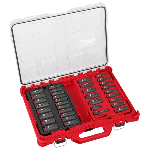 MILWAUKEE 49-66-6805 3/8" DRIVE 36PC MM & SAE IMPACT SOCKET SET W/ PACKOUT ORGANIZER