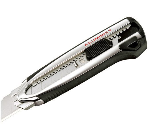 TAJIMA ACM-700C ROCK HARD AluminisT Magazine, Dual Lock, 25mm / 1" Knife with 3 Rock Hard Blades, Chrome