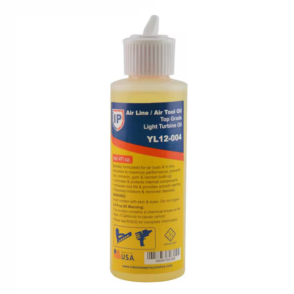 INTERSTATE YL12-004 4oz. AIR TOOL OIL FLIP TOP CAP BOTTLE