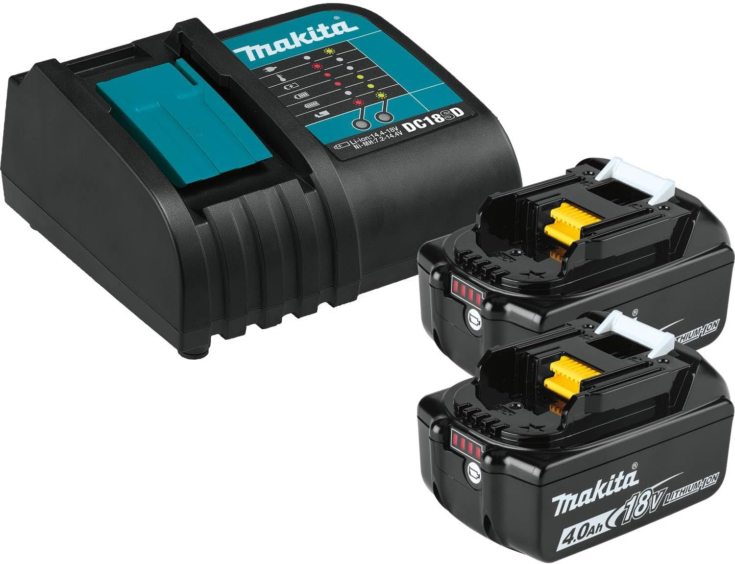 Makita BL1840BSC2 18V LXT® Lithium-Ion Battery and Charger Starter Pack