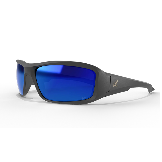 EDGE EYEWEAR TXBAP238 BRAZEAU - MATTE BLACK/POLARIZED BLUE MIRROR LENSES