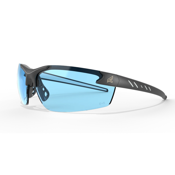 EDGE EYEWEAR DZ113-G2 ZORGE G2 - BLACK FRAME/LIGHT BLUE LENSES