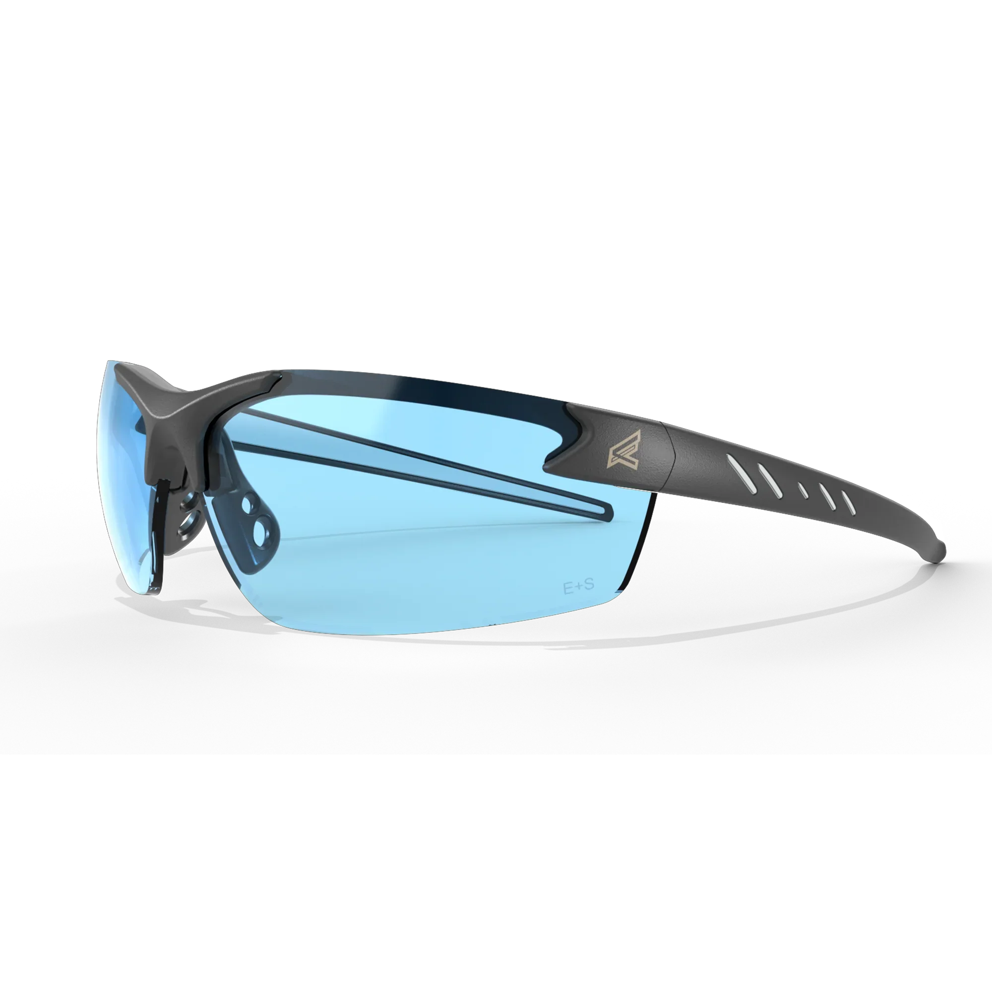 EDGE EYEWEAR DZ113-G2 ZORGE G2 - BLACK FRAME/LIGHT BLUE LENSES