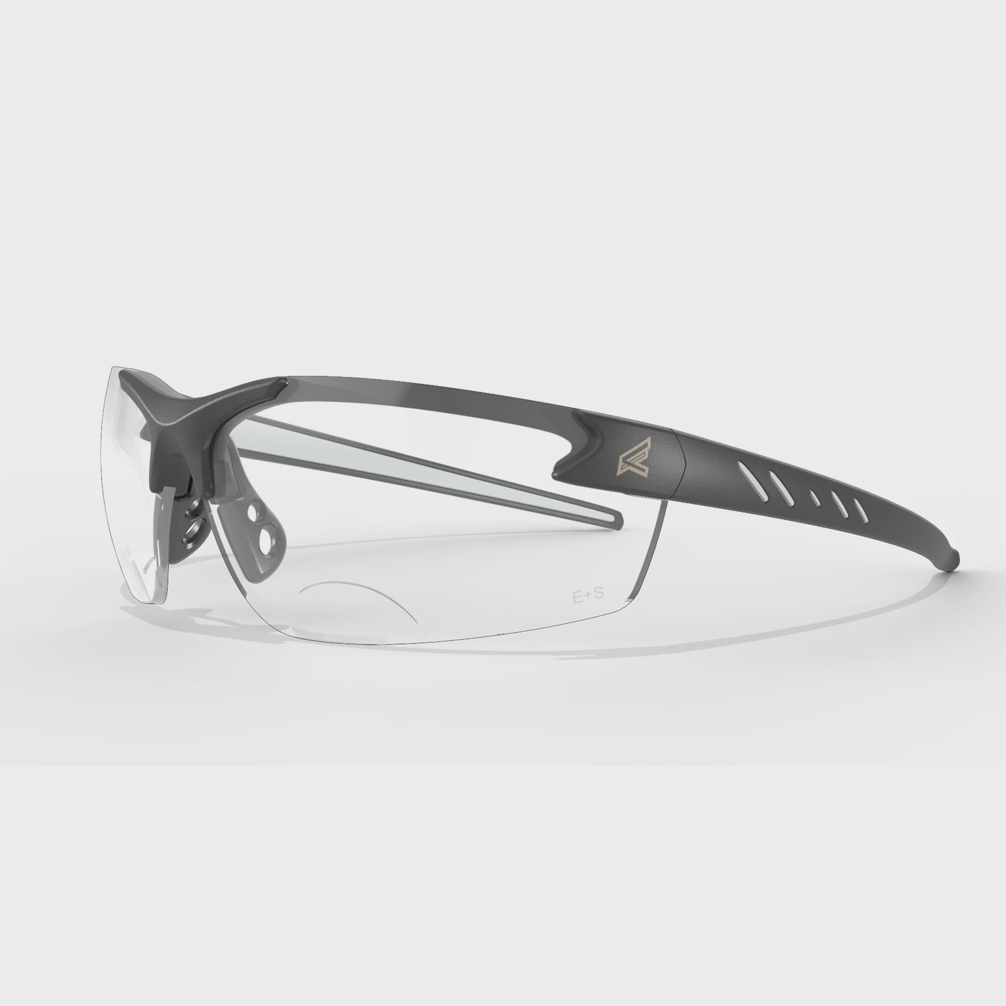 EDGE EYEWEAR DZ111-2.0-G2 ZORGE G2 - BLACK FRAME/CLEAR 2.0 PROGRESSIVE MAGNIFICATION LENSES